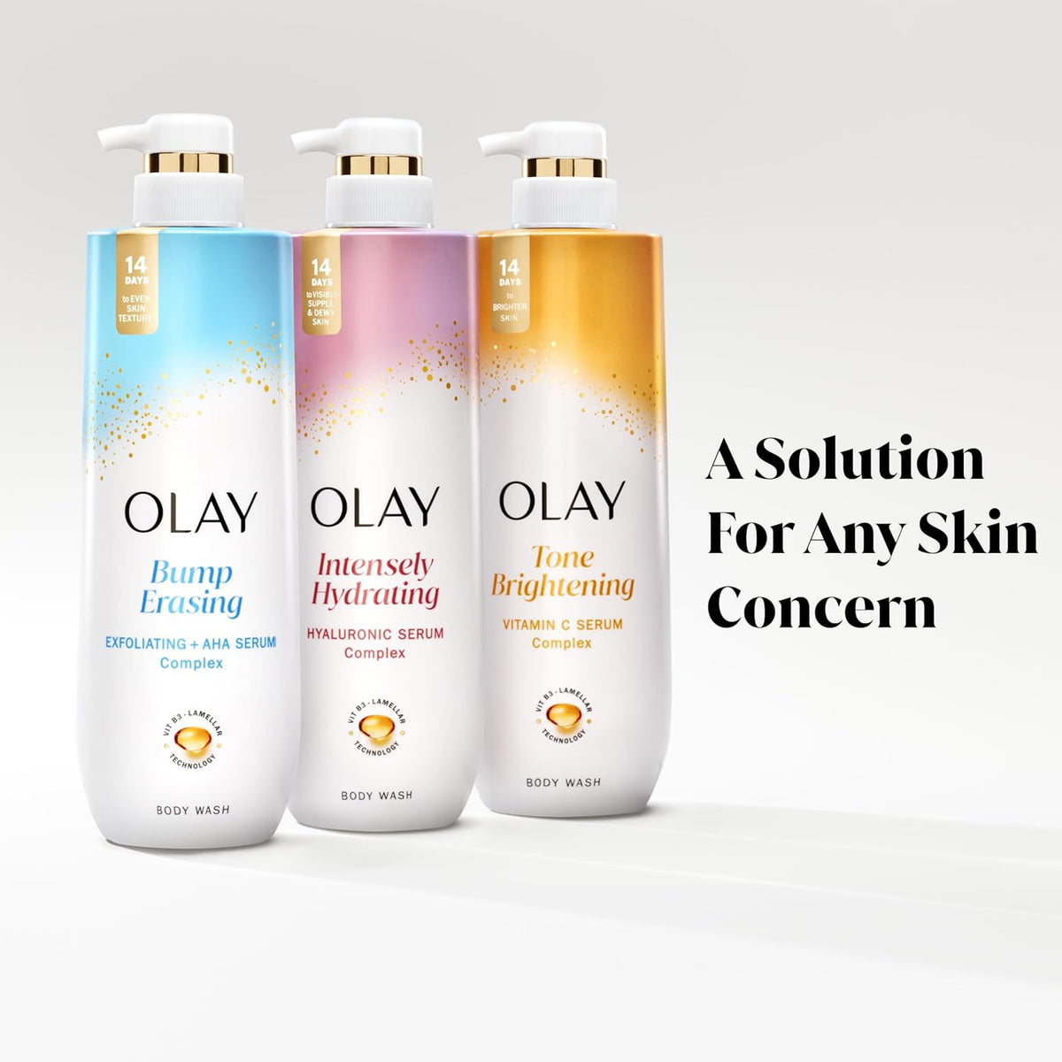Olay | Body Wash Repair Serum Hyaluronic Acid Niacinamide Repair Lipids Intensely Hydrating All Skin — 80 fl oz (4-Pack)