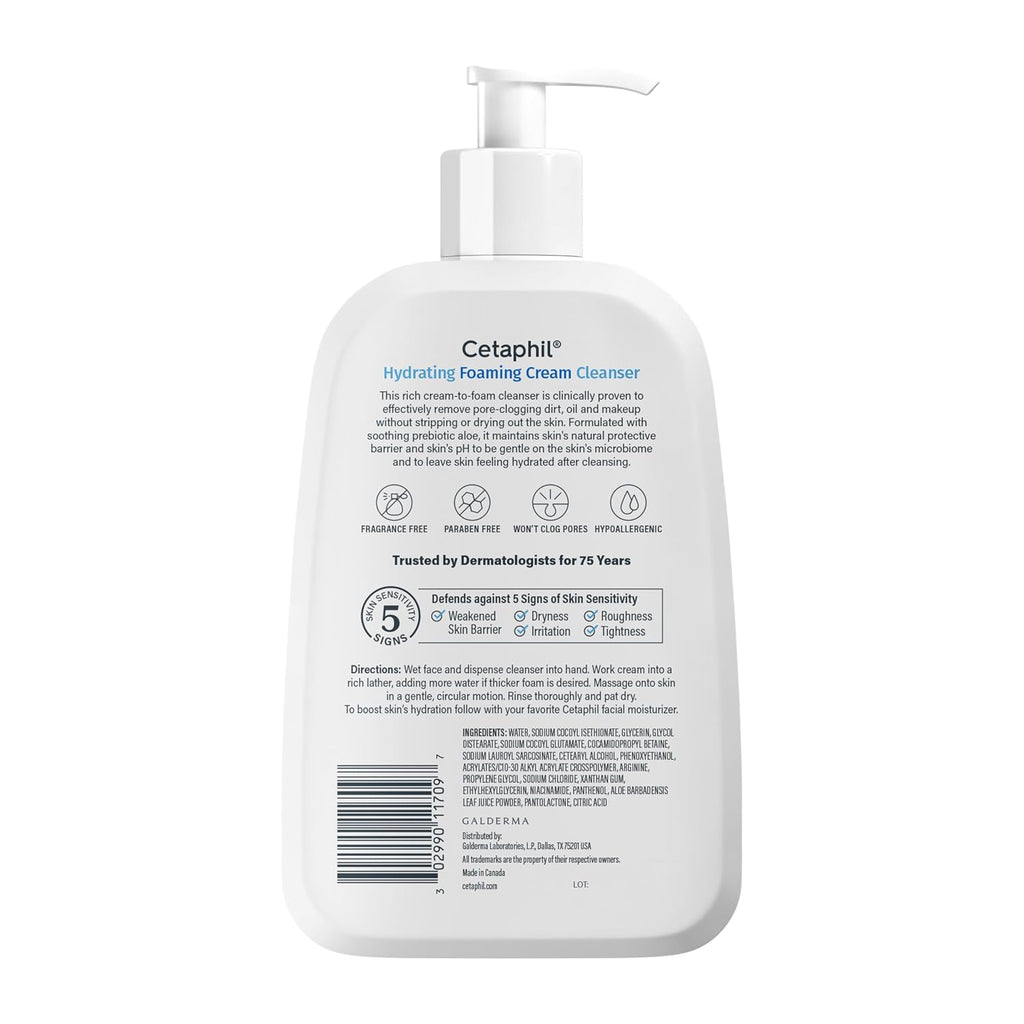 Cetaphil Cream to Foam Face Wash for Sensitive Skin