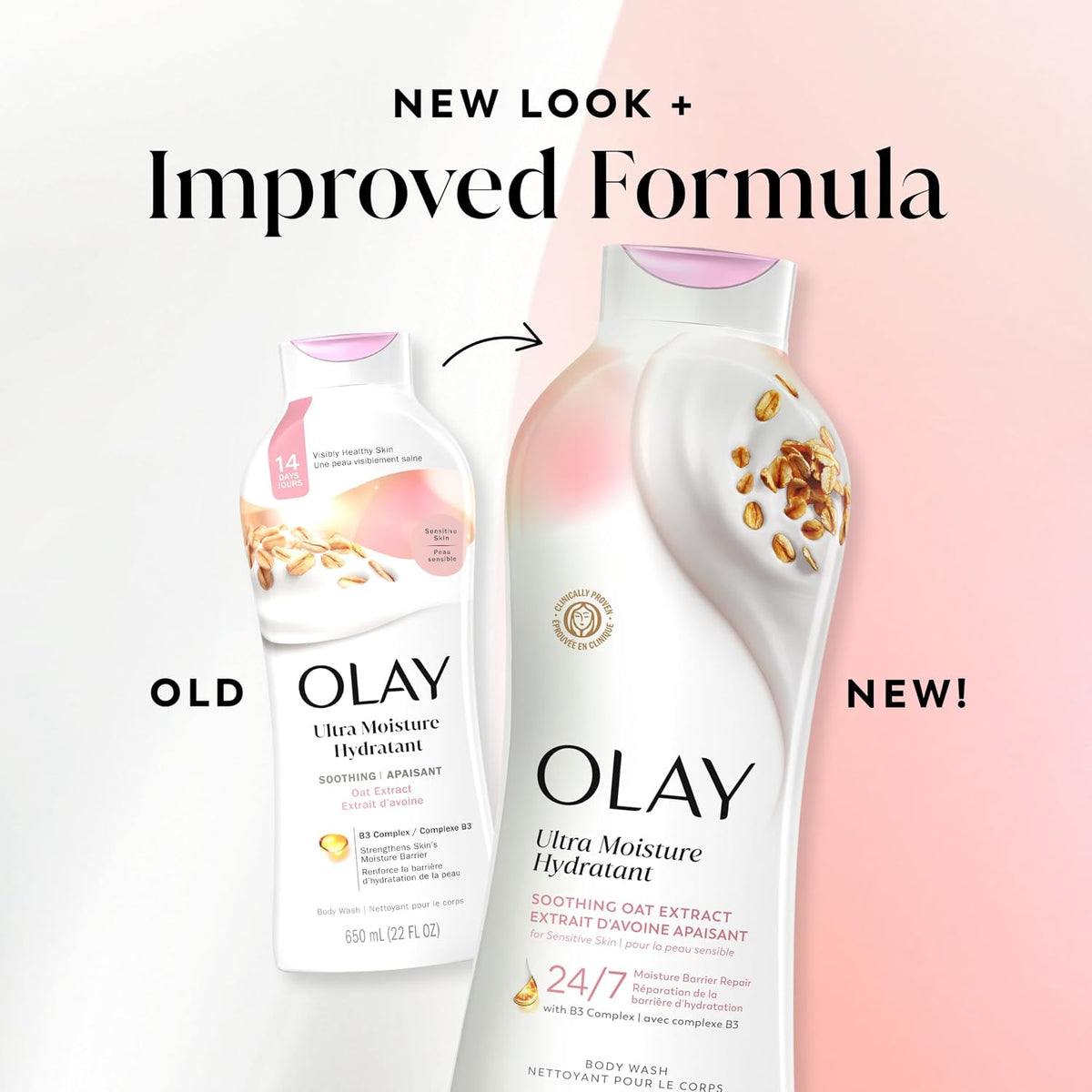 Olay | Body Wash Ultra Moisture Oat Extract Vitamin B3 — 22 fl oz