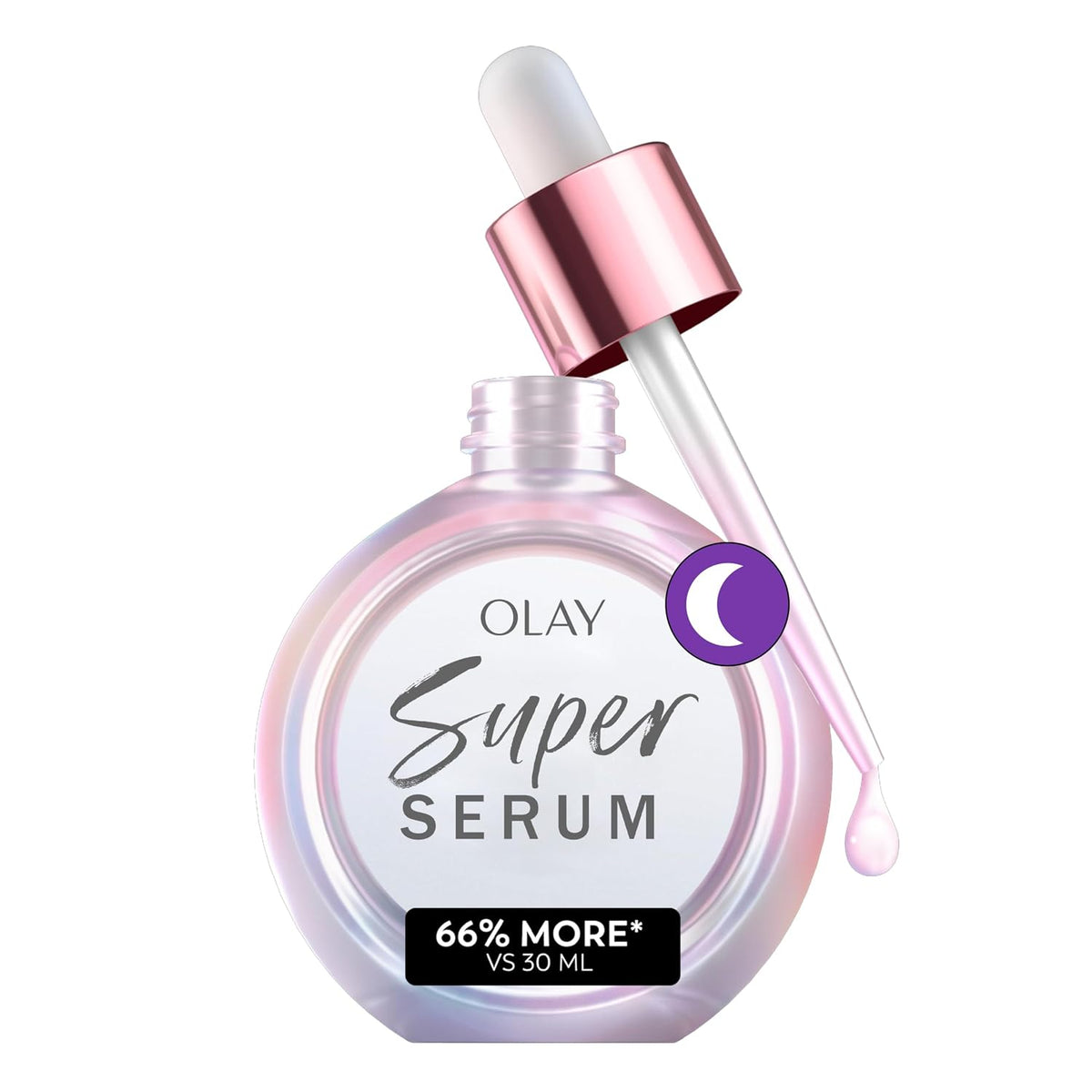 Olay | Super Serum 5-in-1 Night Face Serum Niacinamide Peptide Salicylic Acid Lactic Acid Glycerin Super Size Fragrance Free