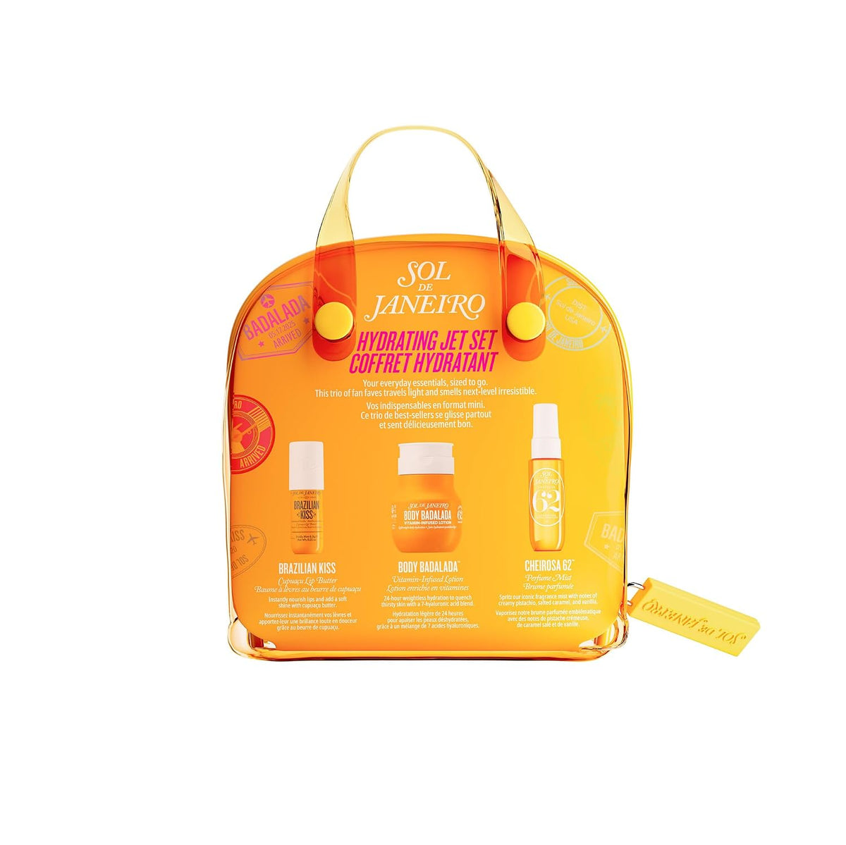 Sol de Janeiro | Body Badalada Lotion, Brazilian Kiss Lip Butter & Cheirosa 62 Mist Bag Charm Set