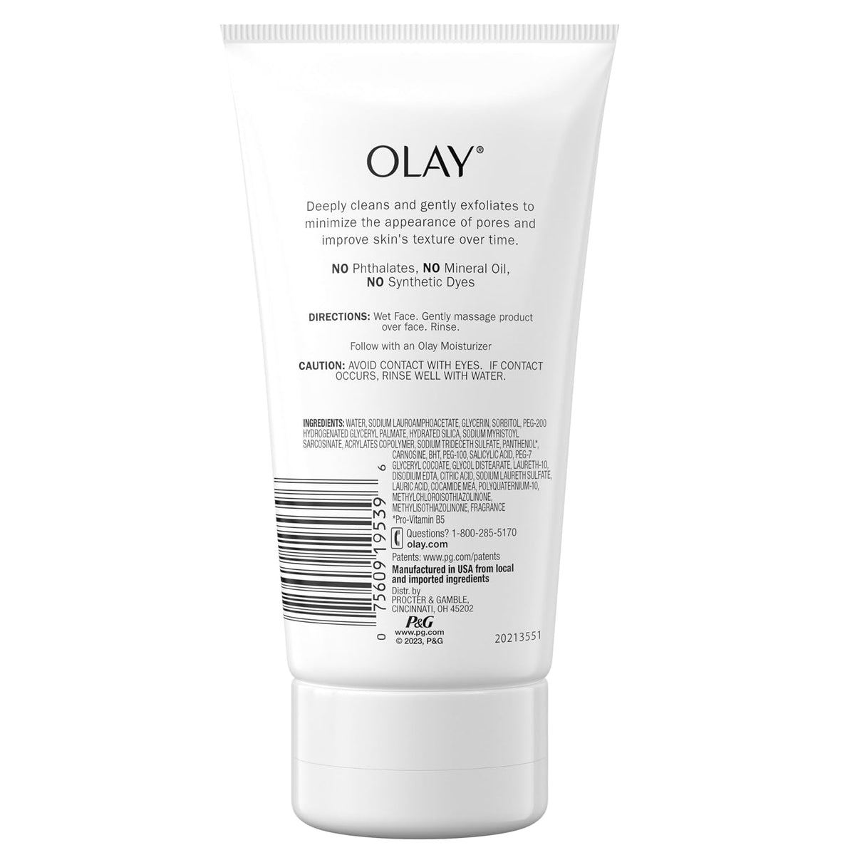 Olay | Facial Scrub Face Wash Salicylic Acid Deep Pore Cleansing Gel — 5 fl oz (Pack of 3)
