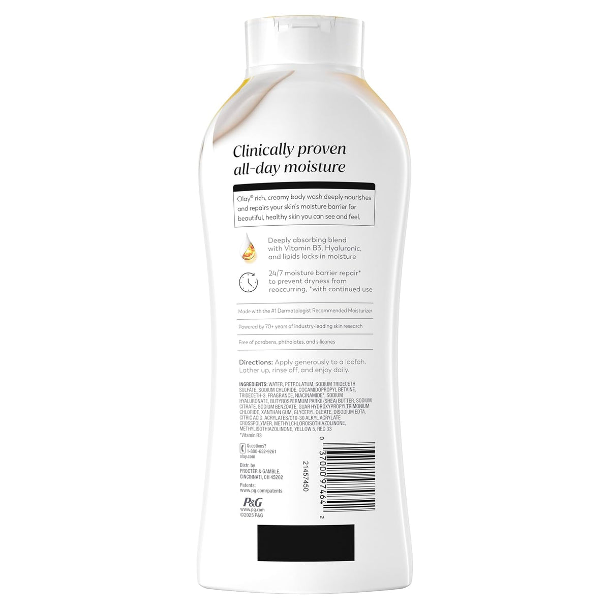 Olay | Body Lotion Ultra Moisture Shea Butter Vitamin B3 Hyaluronic — 88 fl oz (4-Pack)