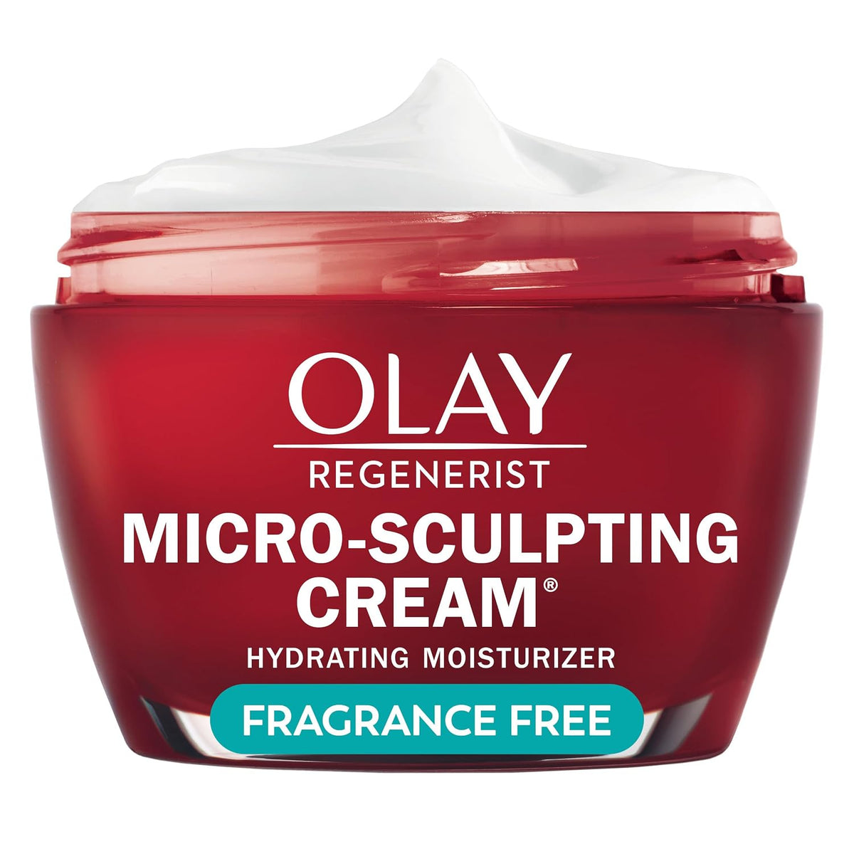 Olay Regenerist Micro-Sculpting Cream jar on a white background