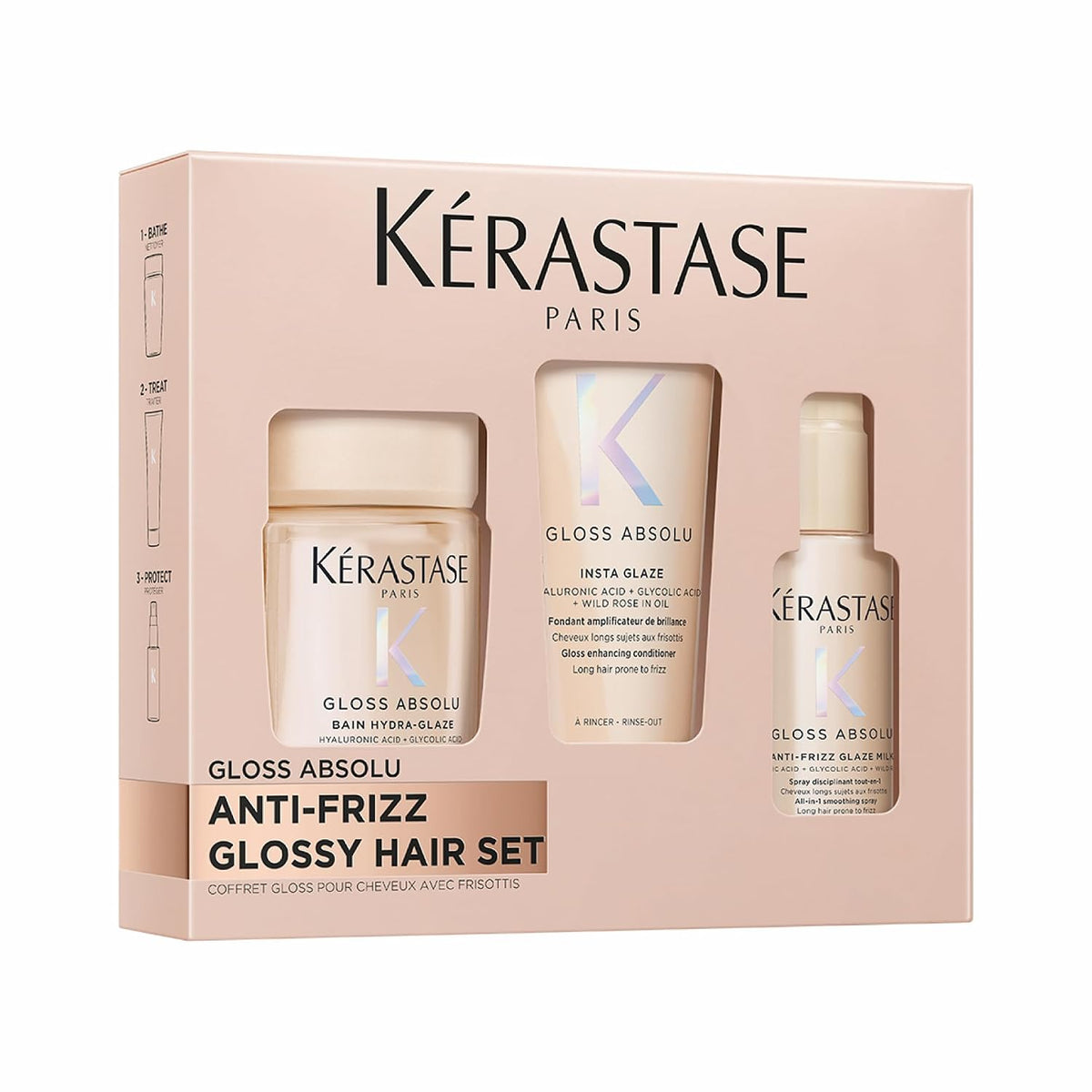Kérastase | Gloss Absolu Shampoo Conditioner & Glaze Milk Travel Kit — 6.8 fl oz Total