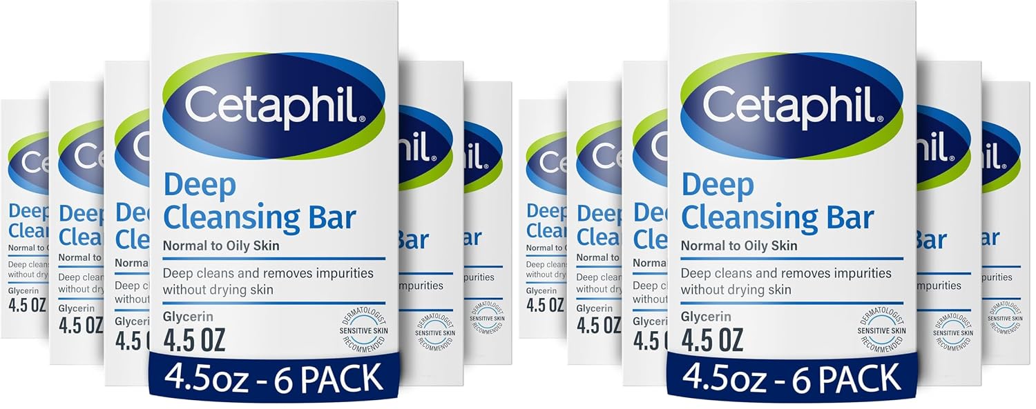 Cetaphil Deep Cleansing Bar for Sensitive Skin — 6-Pack