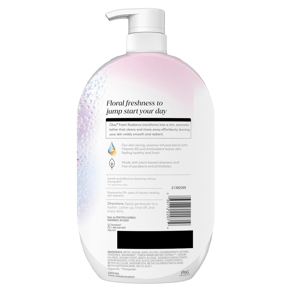 Lotion bottle with pump and label on a white background