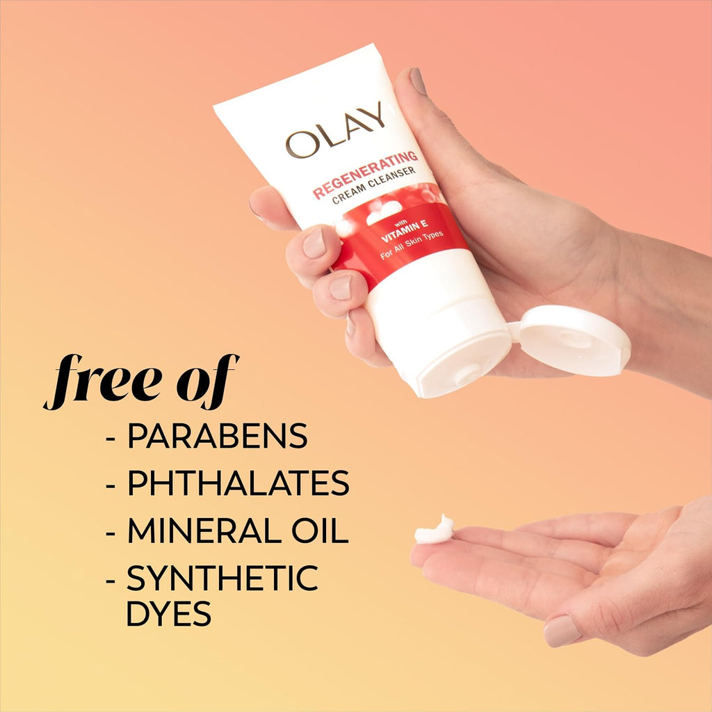 Olay | Regenerist Renewing Cream Face Cleanser Amino Peptide Vitamin B5 Salicylic Acid — 5 fl oz (Pack of 3)