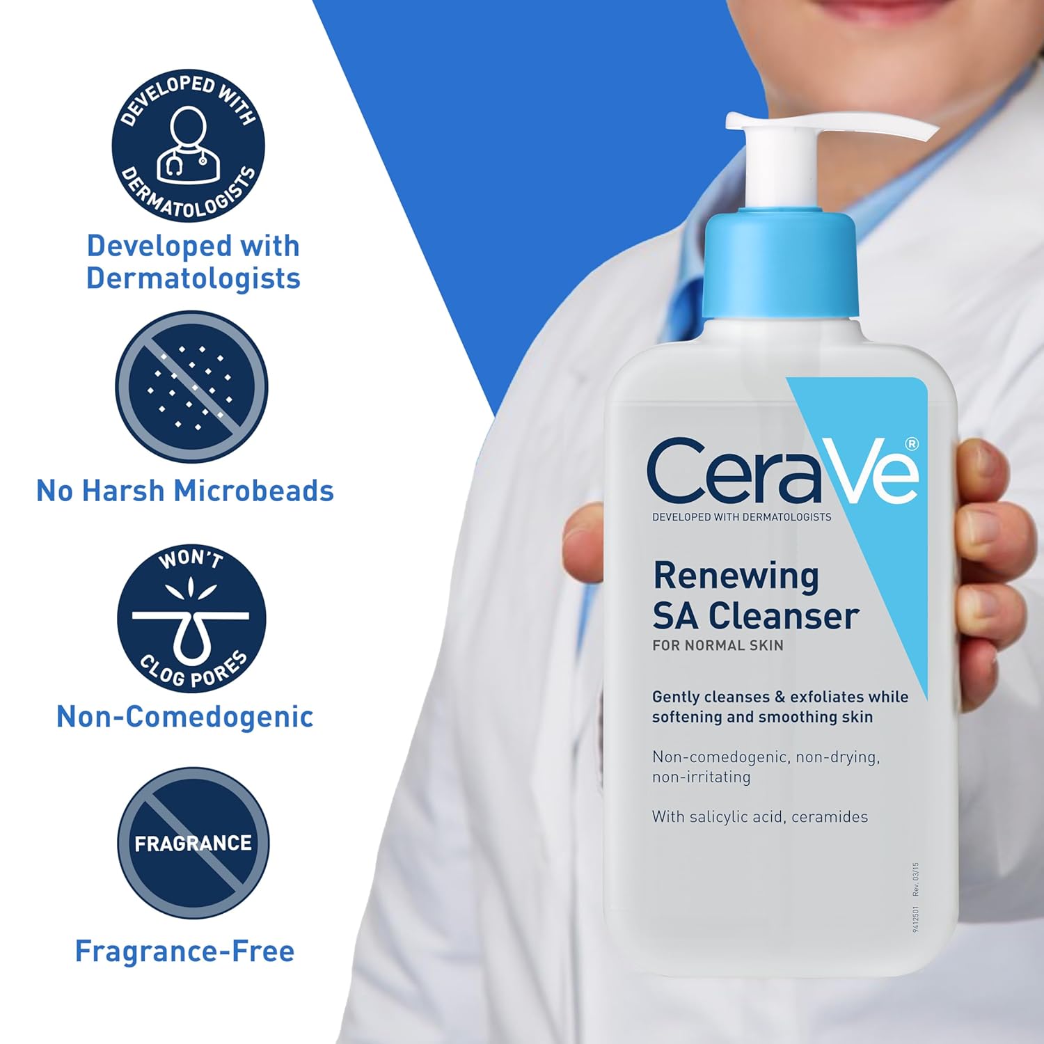 CeraVe Renewing Salicylic Acid Exfoliating Cleanser – 16 oz