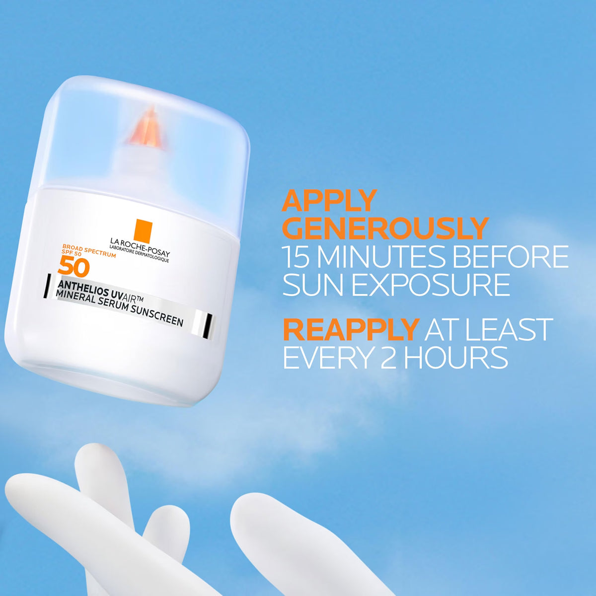 Anthelios UVAir™ Mineral Sunscreen Serum SPF 50 by La Roche-Posay — 50ml (1.7 fl oz)