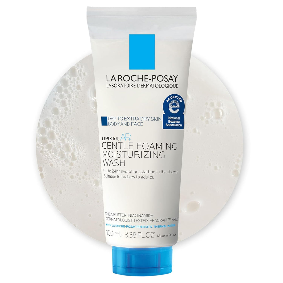 La Roche-Posay Gentle Foaming Moisturizing Wash on a white background