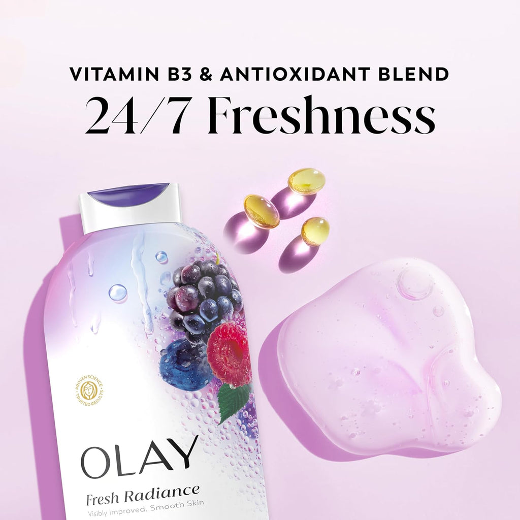 Olay | Body Wash Fresh Radiance Vitamin B3 Antioxidant Berries Frescas — 22 fl oz