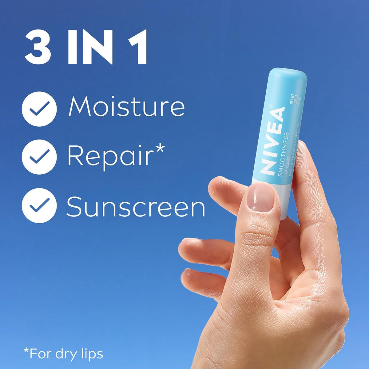 NIVEA Smoothness Lip Care Balm with Broad Spectrum SPF 15