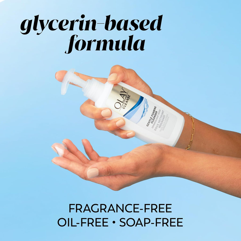 Olay | Gentle Foaming Face Wash Sensitive Skin Glycerin Unscented — 6.7 fl oz (Pack of 3)