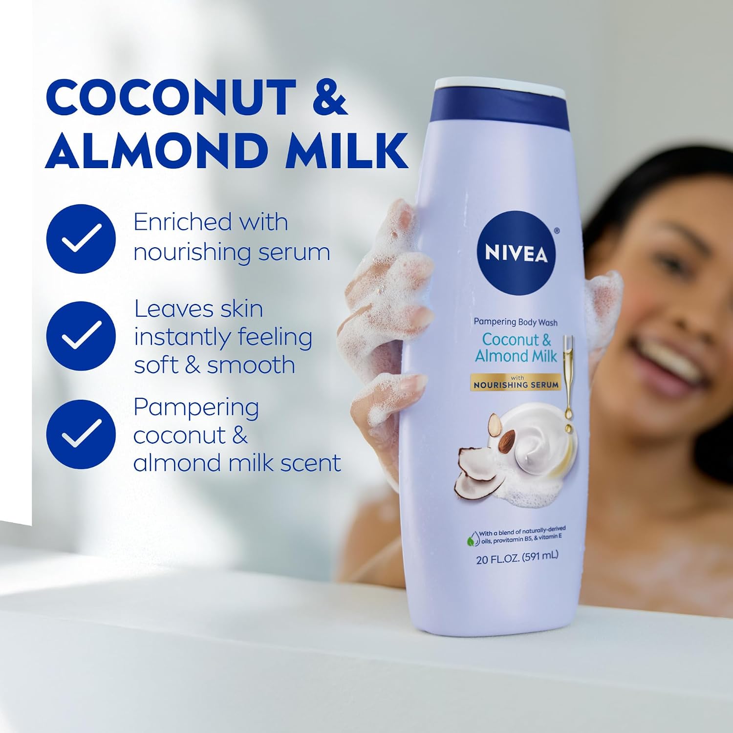 NIVEA Pampering Coconut & Almond Milk Body Wash