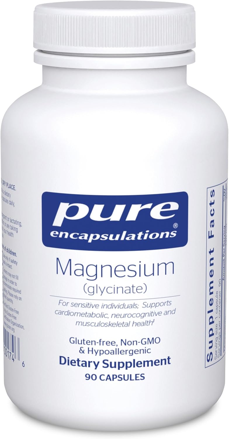 Pure Encapsulations Magnesium (Glycinate) Supplement – 90 Capsules