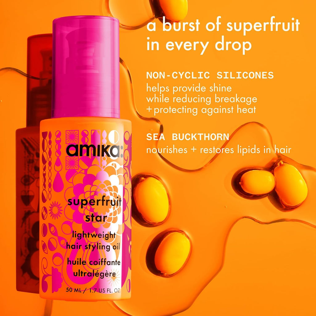 Amika | Strengthening & Smoothing Hair Oil Amber Vanilla — 50 ml (1.7 fl oz)