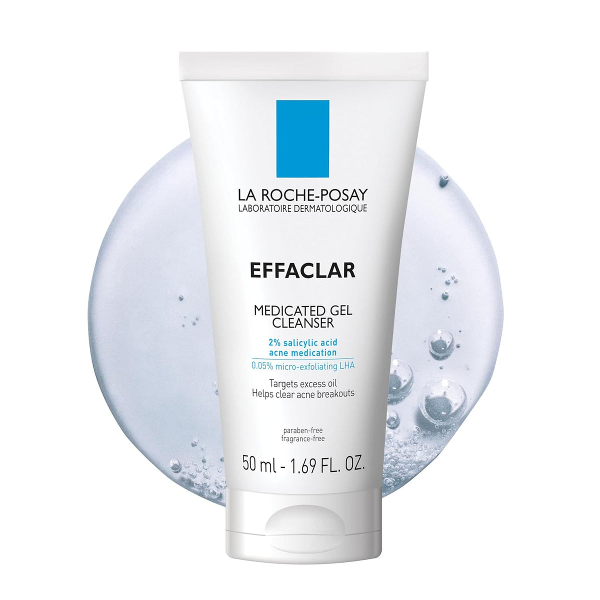 La Roche-Posay EffaclarMedicated Gel Cleanser on a white background