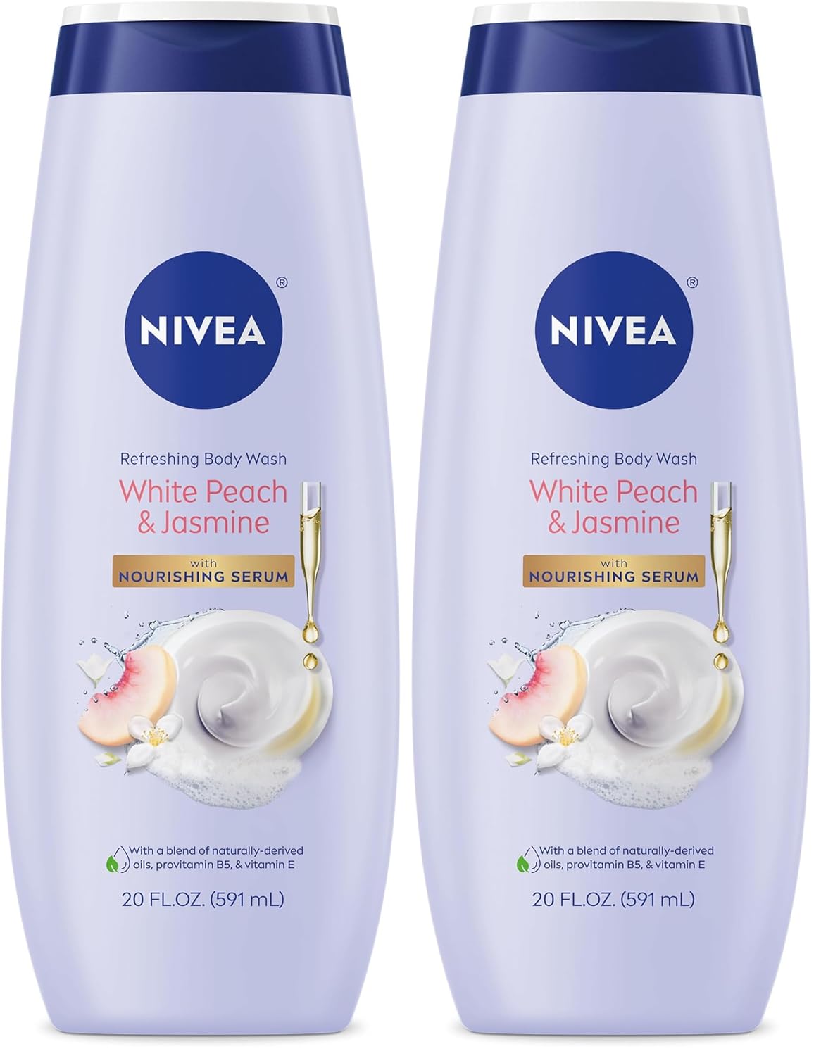 NIVEA White Peach &amp; Jasmine Body Wash with Nourishing Serum