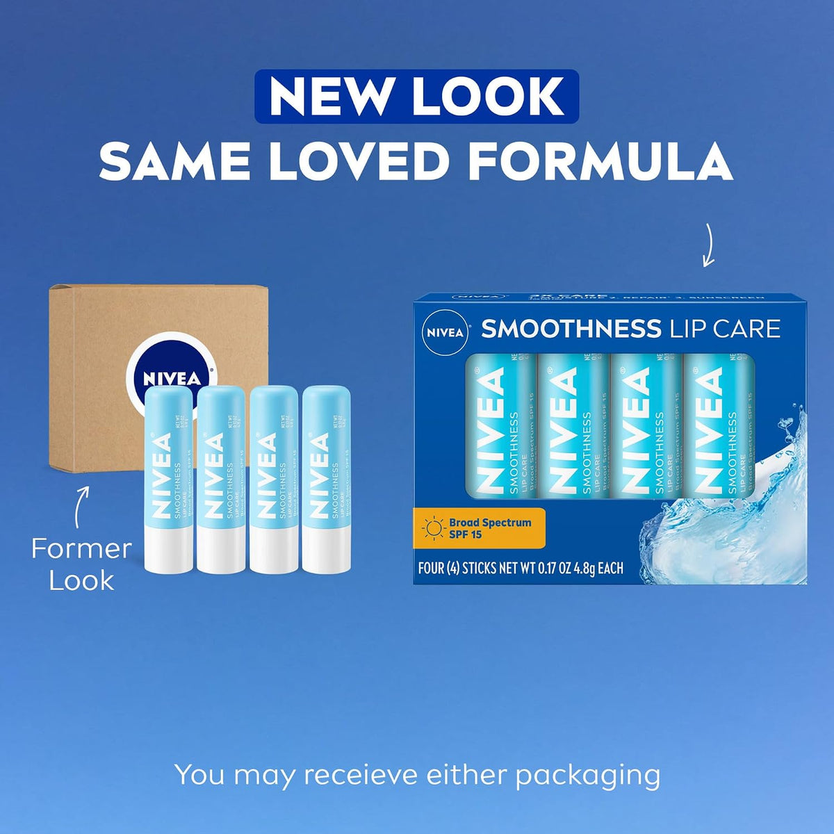 NIVEA Smoothness Lip Care Balm with Broad Spectrum SPF 15