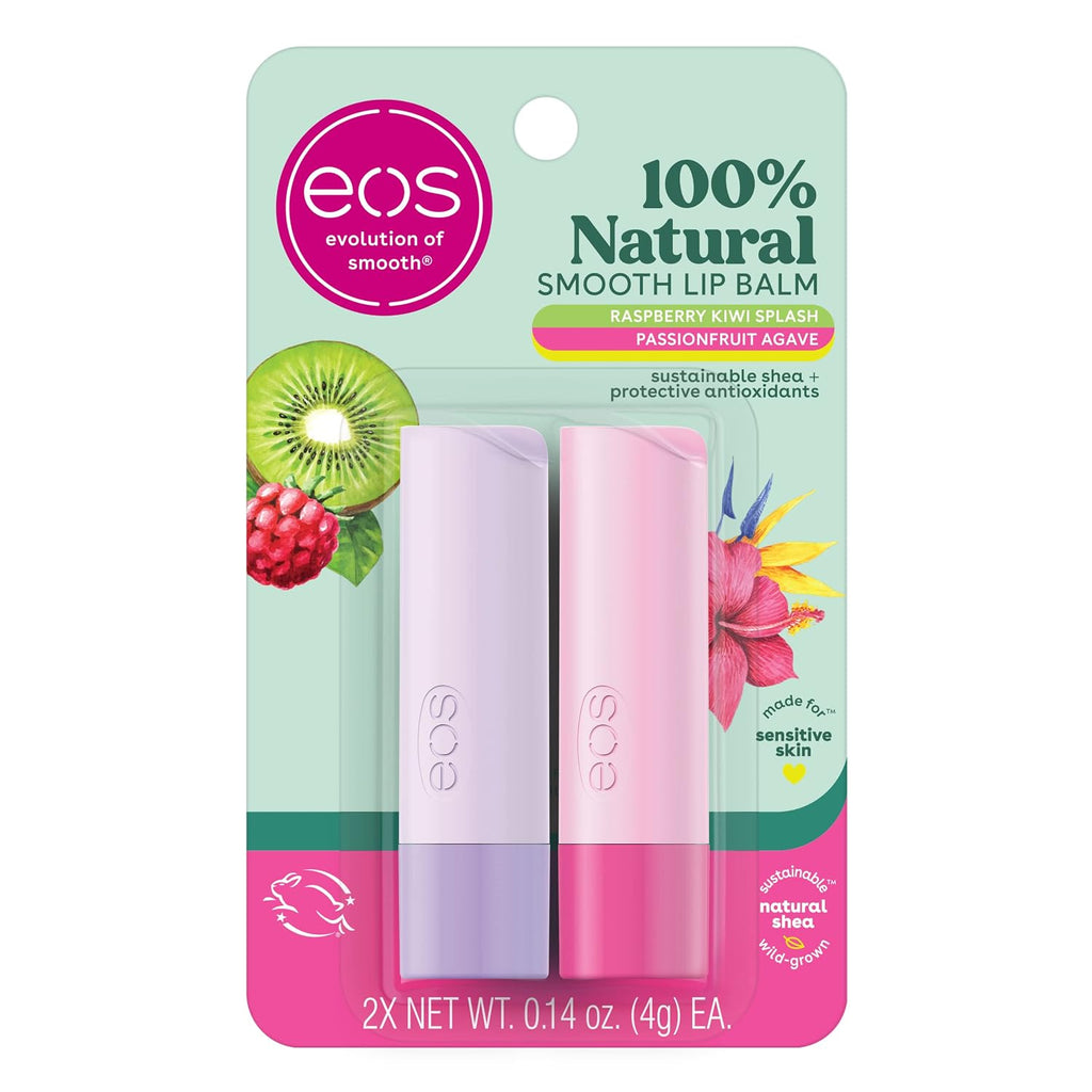 eos | Raspberry Kiwi Splash & Passionfruit Agave Natural Lip Balm