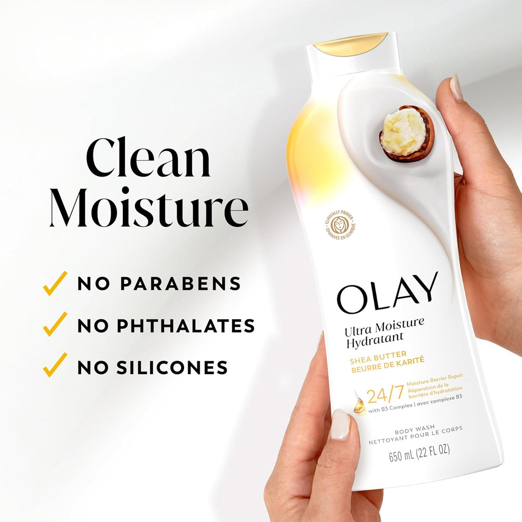 Olay | Body Lotion Ultra Moisture Shea Butter Vitamin B3 Hyaluronic — 88 fl oz (4-Pack)