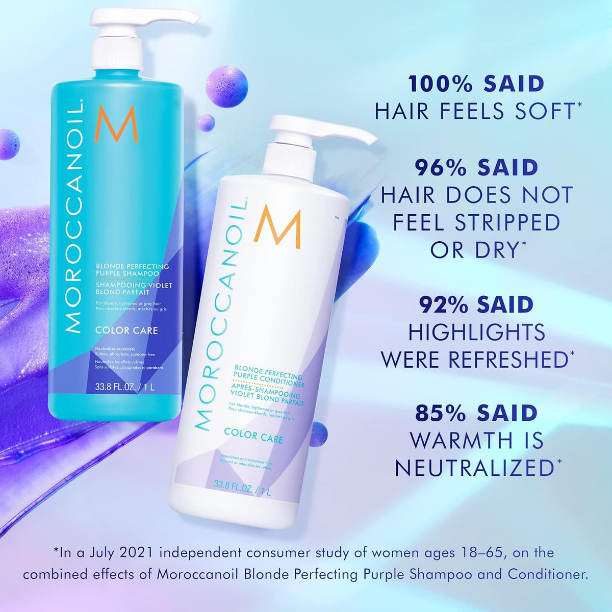 Moroccanoil | Blonde Perfecting Purple Shampoo — 33.8 fl oz