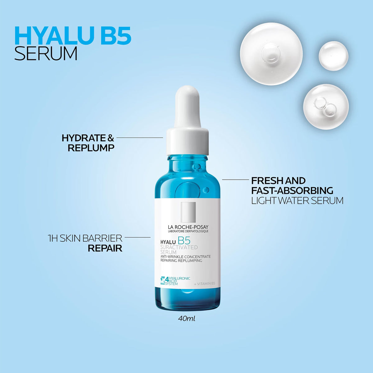 Intense Hydration 2-Piece Skincare Gift Set by La Roche-Posay — Hyalu B5 Serum + Cicaplast Balm B5+