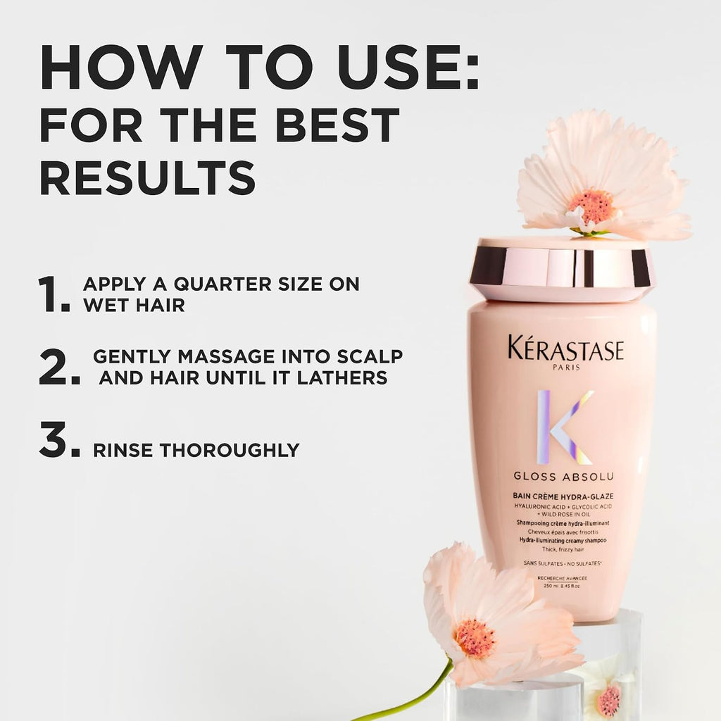 Kérastase | Gloss Absolu Sulfate Free Hydrating Shampoo for Thick Frizzy Hair