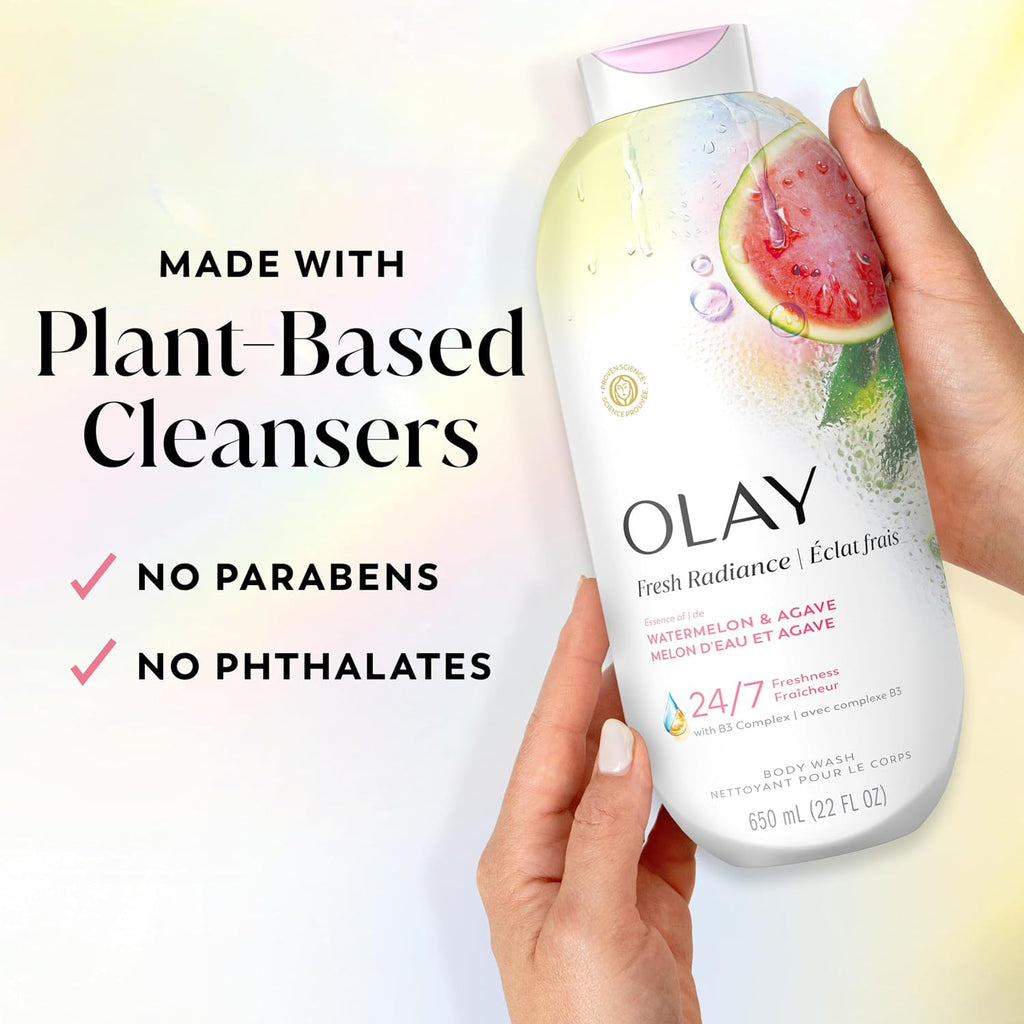 Olay | Body Wash Fresh Radiance Vitamin B3 Antioxidant Watermelon Agave — 22 fl oz
