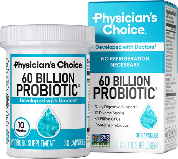 Physician’s Choice Probiotics 60 Billion CFU – 10 Strains (30 Capsules)
