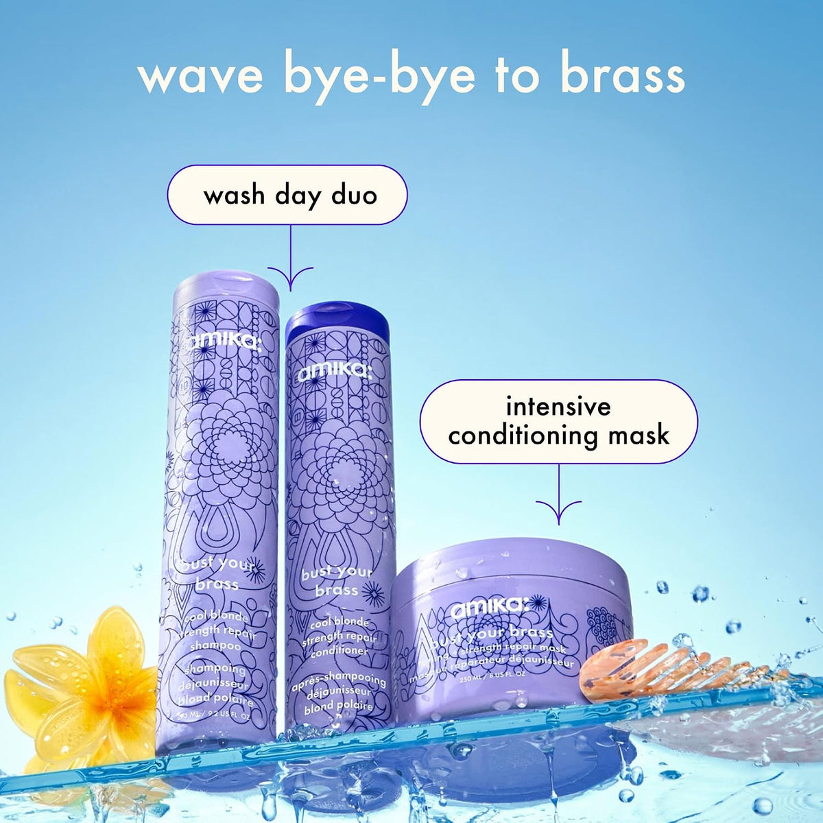 Amika | Purple Toning Repair Shampoo for Blonde & Color Treated Hair