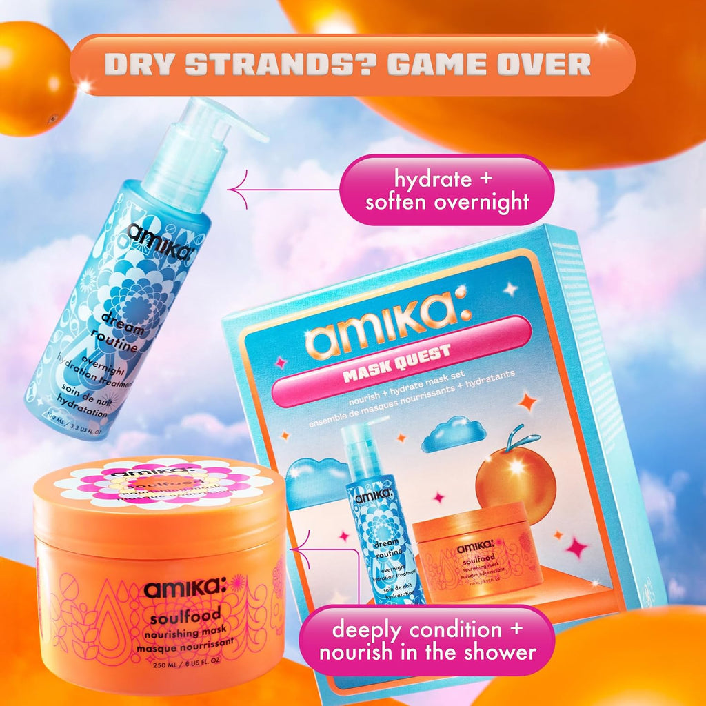 Amika | Soulfood & Dream Routine Hydrating Hair Mask Set — 2 Pieces