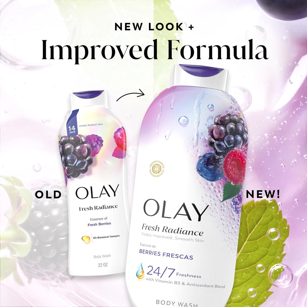 Olay | Body Wash Fresh Radiance Vitamin B3 Antioxidant Berries Frescas — 22 fl oz