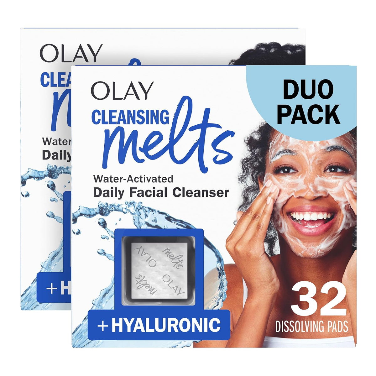 Olay | Cleansing Melts Face Wash Hyaluronic Acid Retinol Dissolving Pads — 64 Count