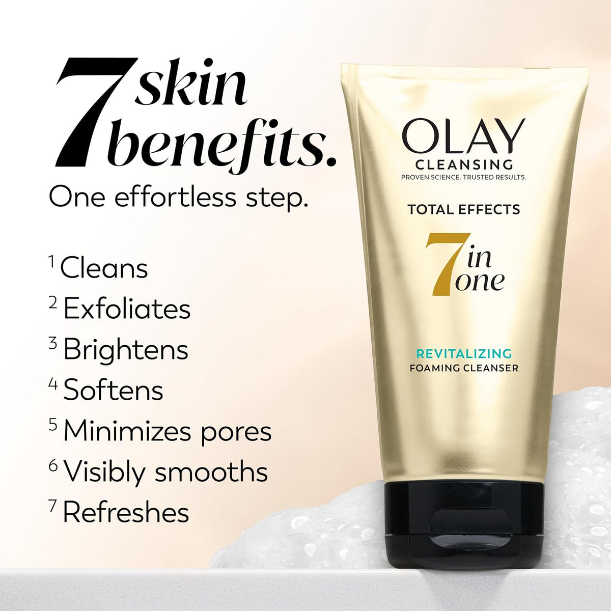 Olay | Niacinamide Vitamin B3 Foaming Face Wash All Skin Types Unscented — 5 fl oz (Pack of 3)