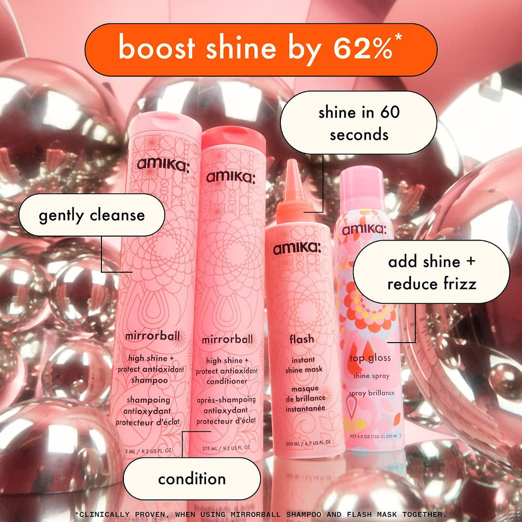 Amika | Mirrorball Shine Enhancing Shampoo for Color Treated Hair Amber Vanilla