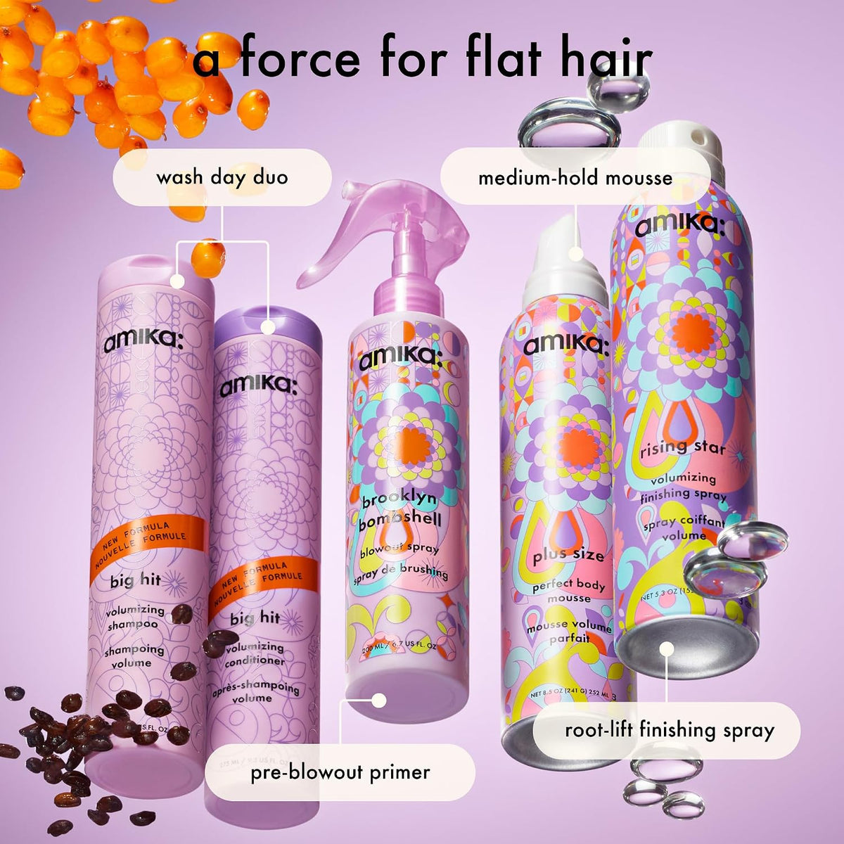 Amika | Big Hit Volumizing Conditioner for Fine Hair Amber Vanilla