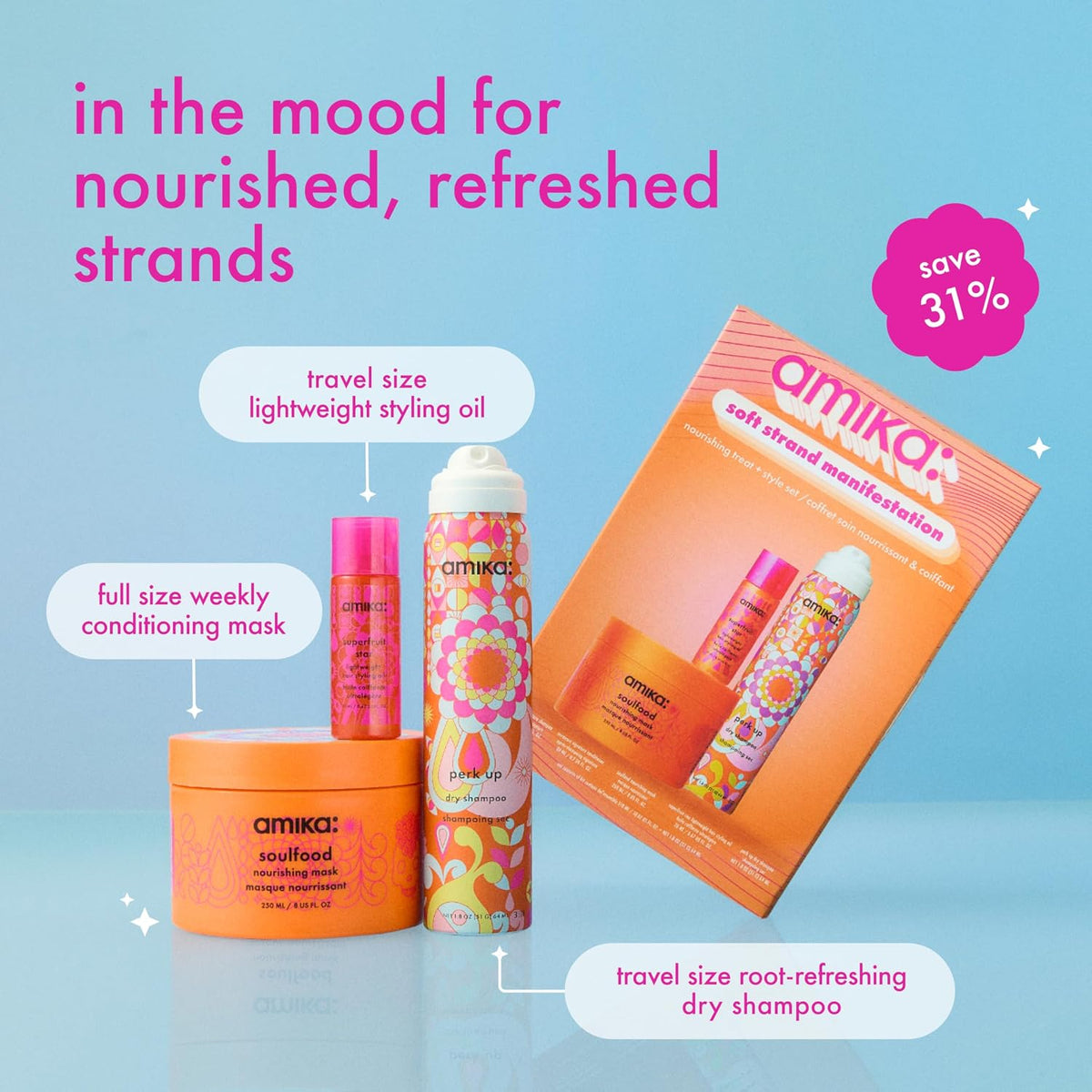 Amika | Soft Strand Manifestation Nourishing Treat & Style Set — 3 Pieces