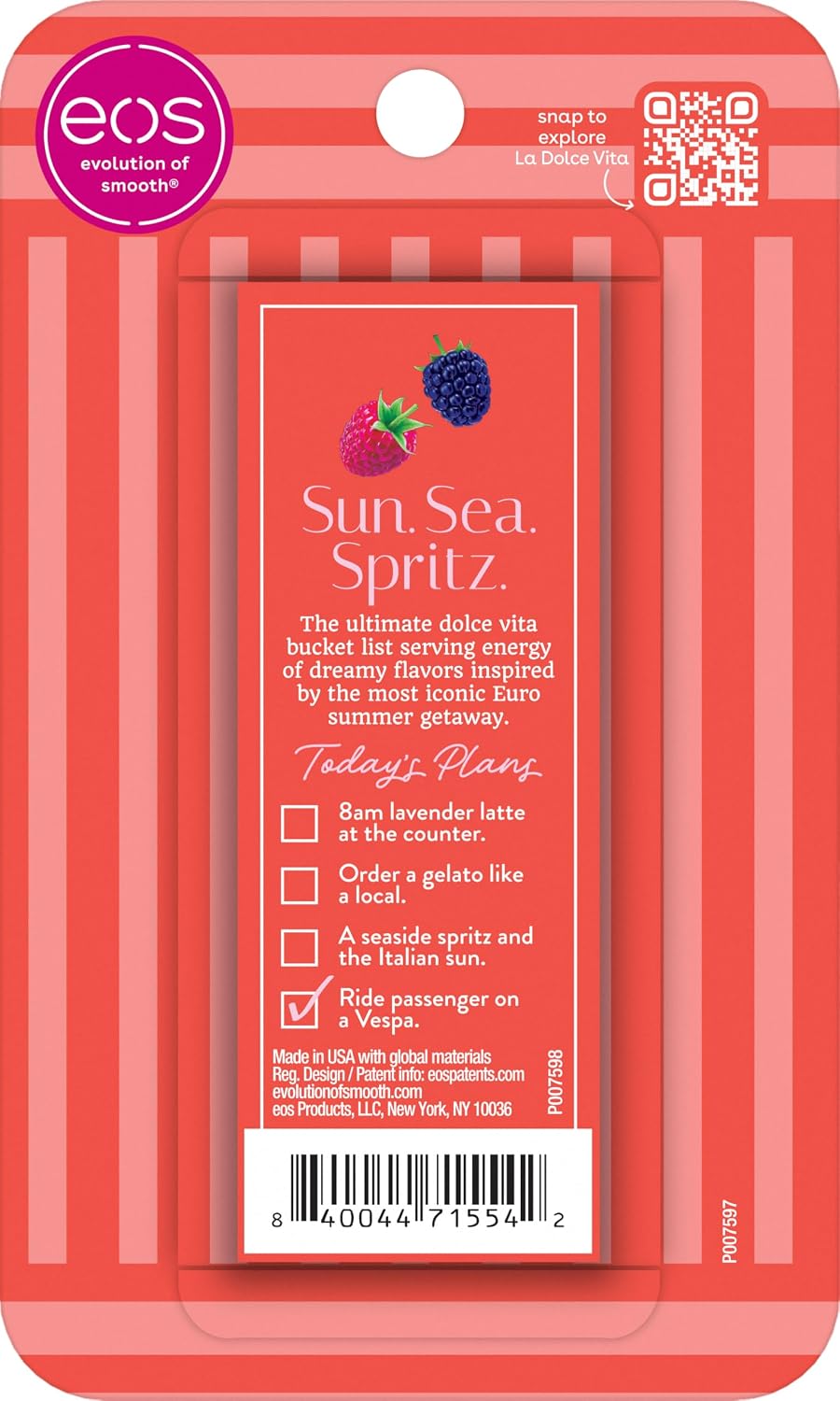 A packaged EOS Sun. Sea.