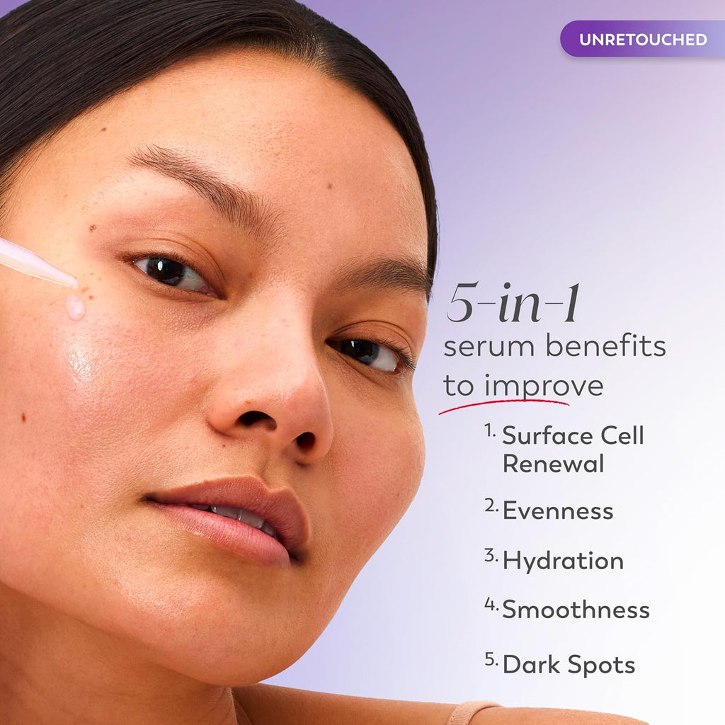 Olay | Super Serum 5-in-1 Night Face Serum Niacinamide Peptide Salicylic Acid Lactic Acid Glycerin Fragrance Free