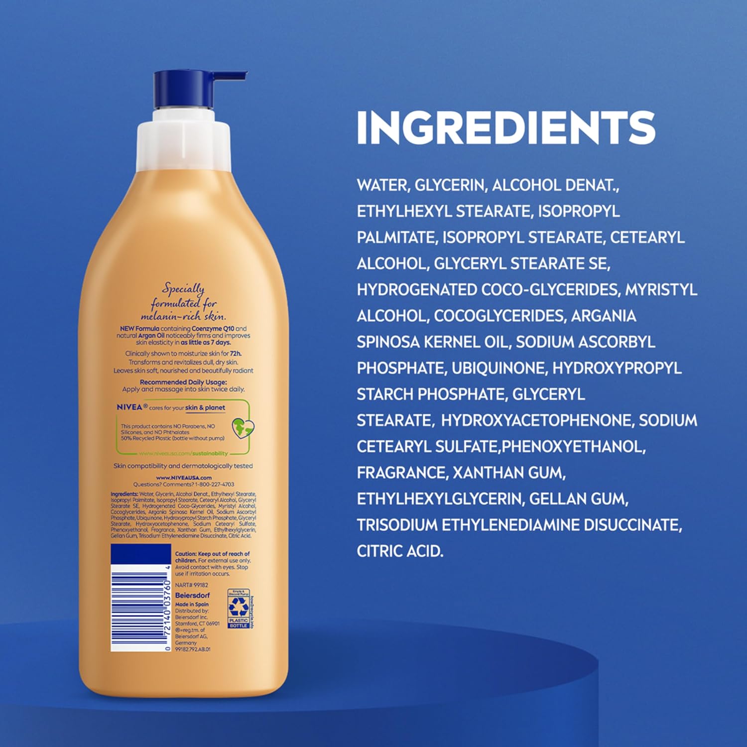 NIVEA Skin Firming Melanin Beauty and Hydration Body Lotion