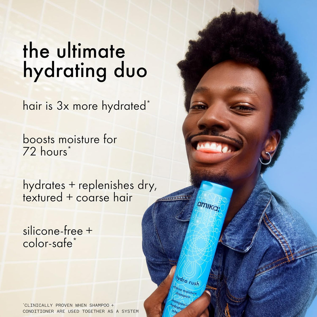 Amika | Hydro Rush Intense Moisture Shampoo — 9.2 fl oz