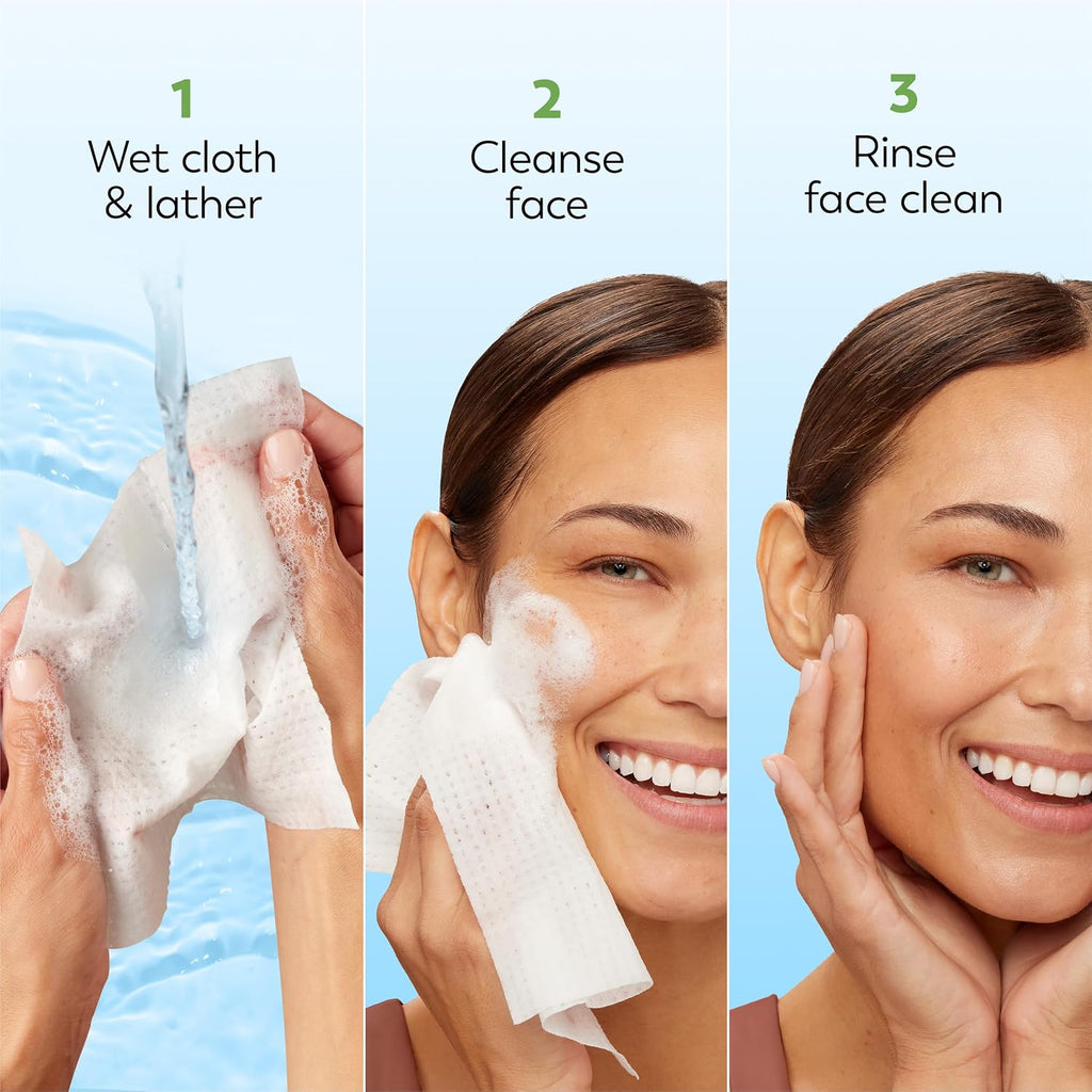 Olay | 5-in-1 Cleansing Cloths Face Wipes Sensitive Skin Aloe Extract Fragrance Free — 99 Count (Pack of 3)