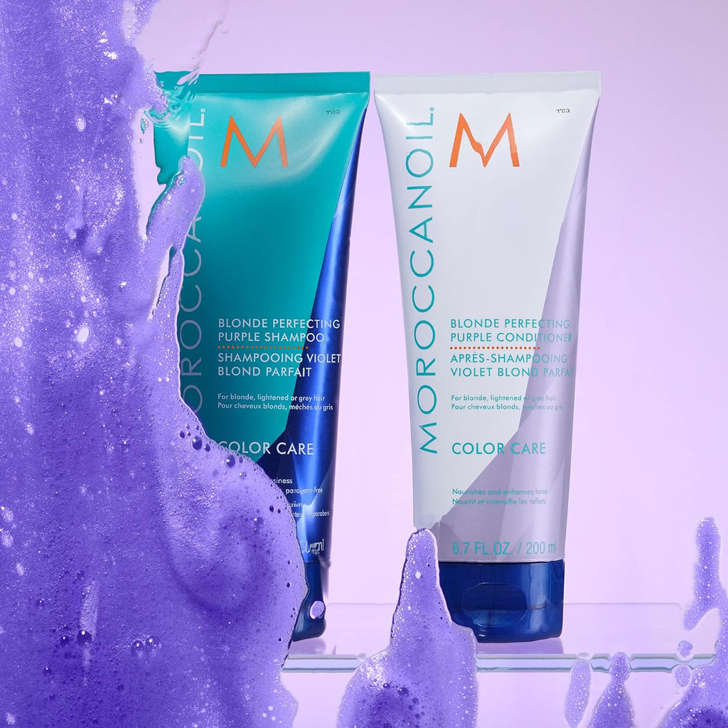 Moroccanoil | Blonde Perfecting Purple Shampoo & Conditioner Bundle — 2.4 fl oz Each