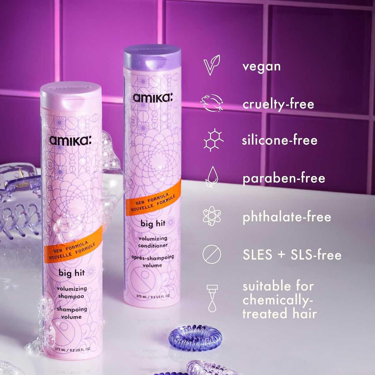 Amika | Big Hit Volumizing Shampoo for Fine Hair Amber Vanilla
