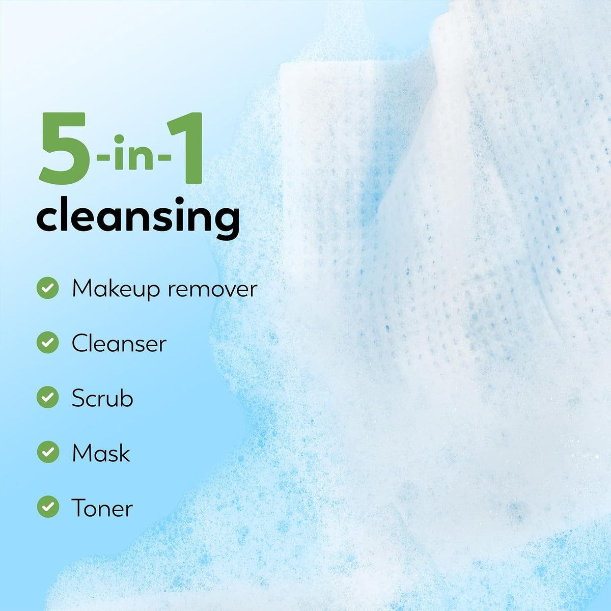Olay | 5-in-1 Cleansing Cloths Face Wipes Sensitive Skin Aloe Extract Fragrance Free — 99 Count (Pack of 3)