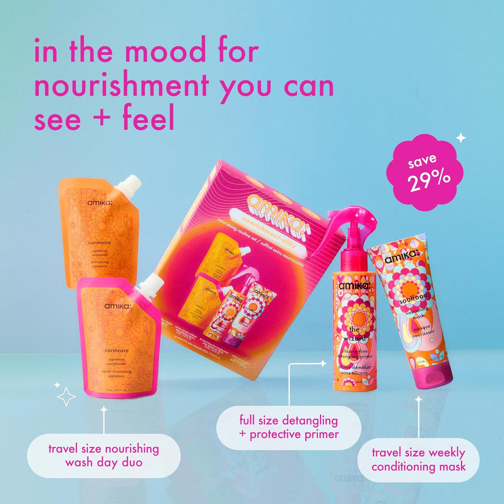 Amika | Normcore, Soulfood & Full Size Wizard Routine Set — 4 Pieces, 12.3 fl oz Total