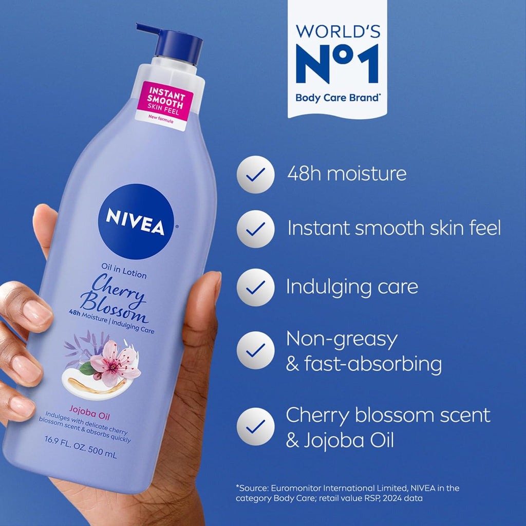 NIVEA Oil Infused Lotion Cherry Blossom and Jojoba Oil Body Lotion