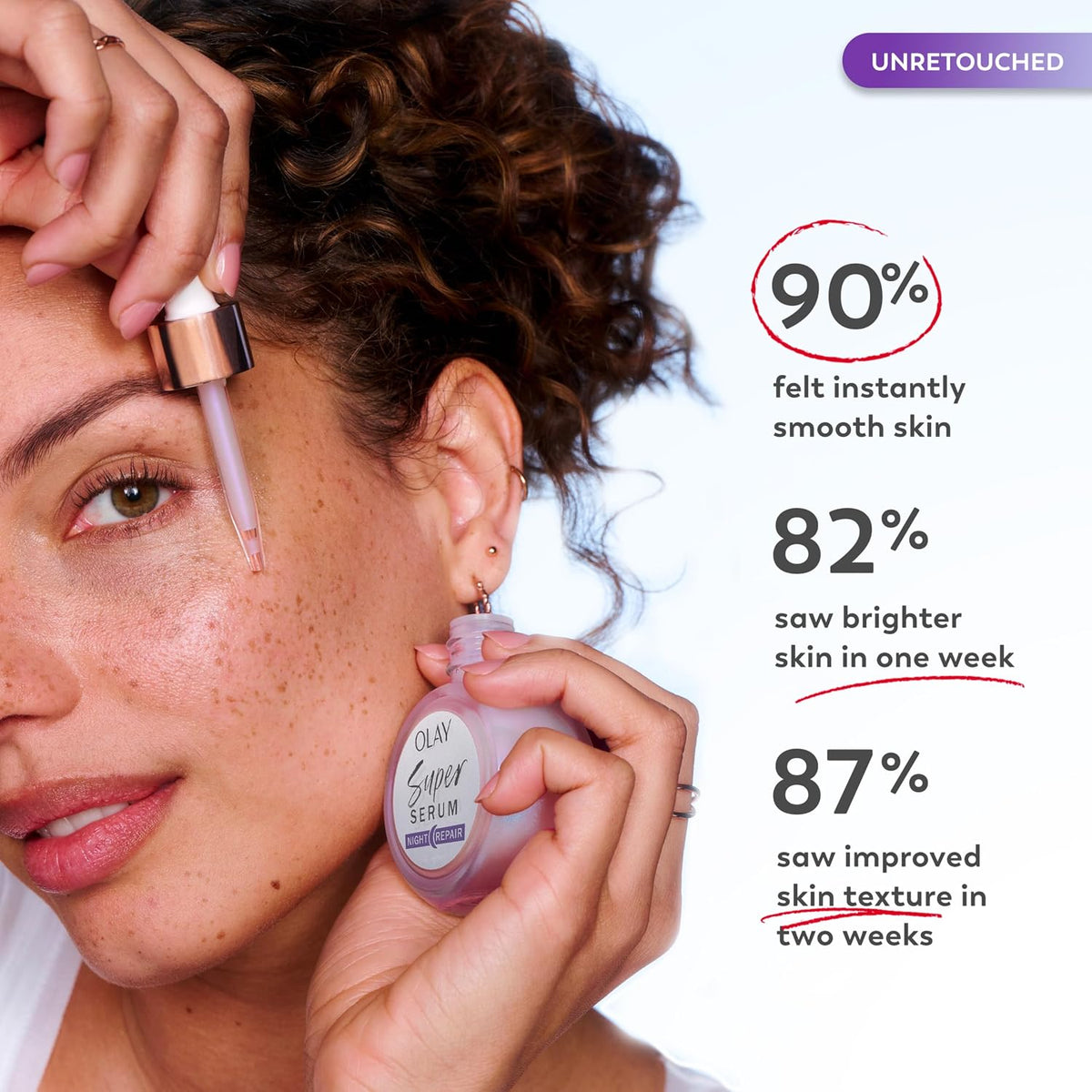Olay | Super Serum 5-in-1 Night Face Serum Niacinamide Peptide Salicylic Acid Lactic Acid Glycerin Super Size Fragrance Free